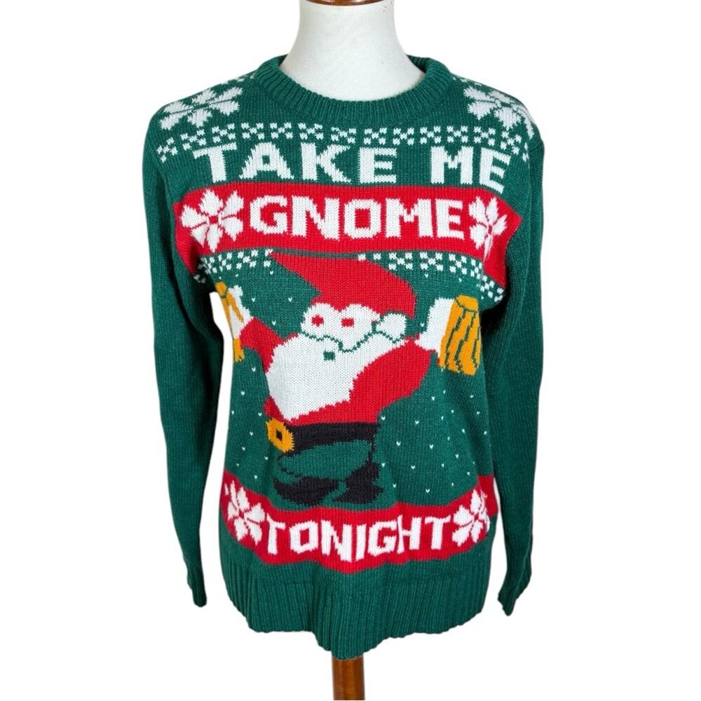American Stitch Sweaters Take Me Gnome Ugly Christmas Pullover Sweater Size L